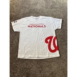 Washington Nationals T Shirt Tee Extra Large White Jersey Mens XL